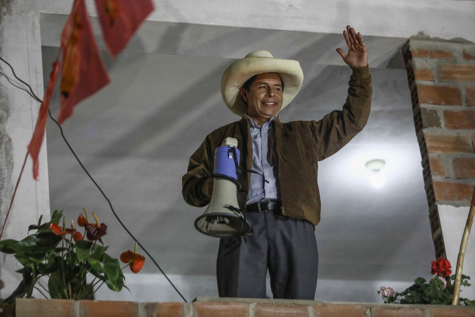 Pedro Castillo, candidato a presidente de Perú por el partido de izquierda Perú Libre.