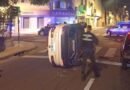 Córdoba: chocó a un auto y volcó