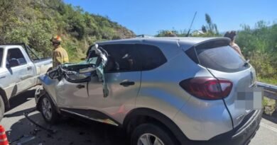 Impactante siniestro en Córdoba: se desprendió un brazo mecánico y destruyó un auto en plena ruta