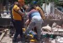 Trabajaban en una obra, se cayó una pared y sufrieron lesiones